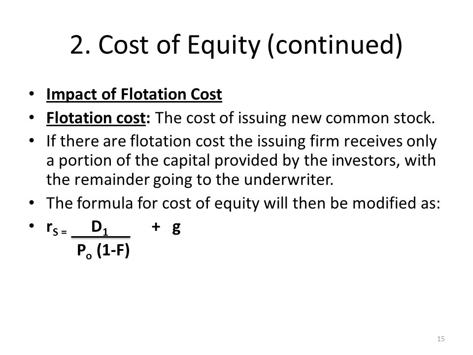 cost of equity formula