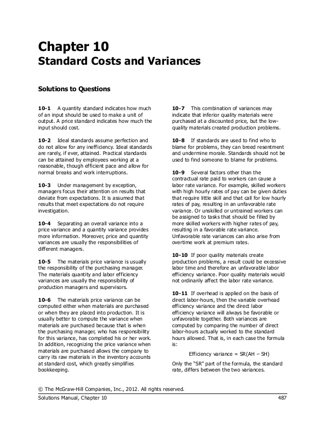 materials quantity variance