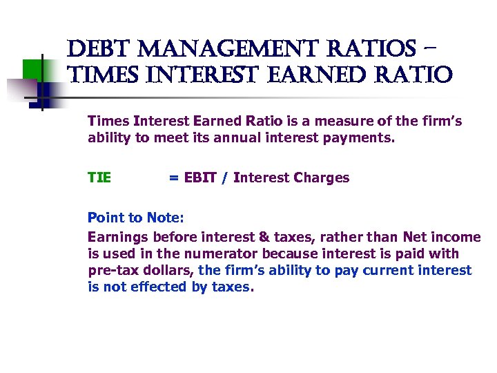 Times Interest Earned Formula