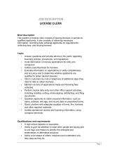 billing clerk job description