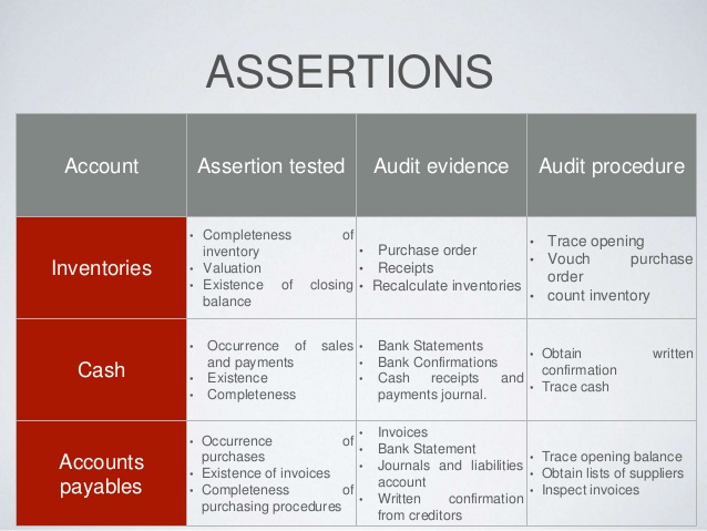 audit assertions