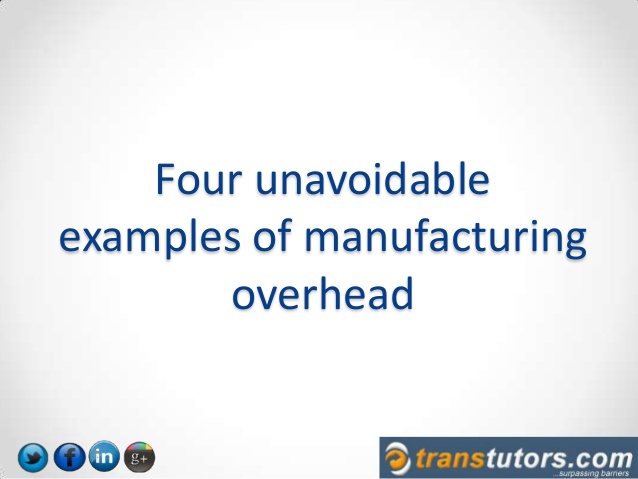 manufacturing overhead