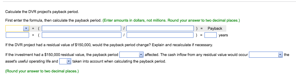 payback period formula